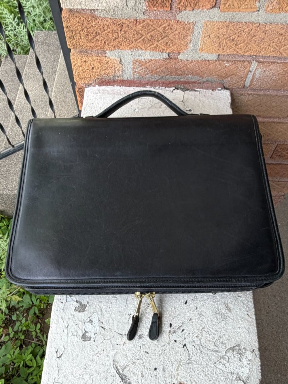 COACH Vintage 80s Large Portfolio Binder Navy Ink Document Brief Bag Case Unisex